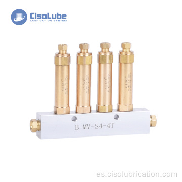 Desplazamiento de lubricación de la válvula distribuidora B-MV 0.1-0.6ml